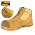 Australia Real Leather Work Shoes Men Work Time Steel Toe Dual Density Top Layer Nubuck Leather Safety Shoes